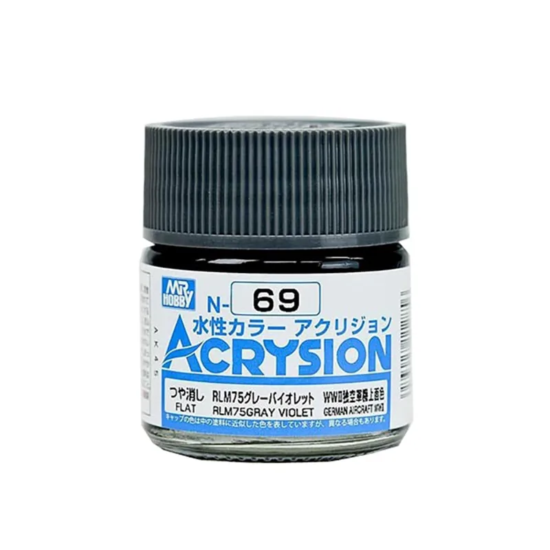 Tinta Acrysion N069 Rlm75 Gray Violet Semi Gloss 10 Ml Gunze Guac69