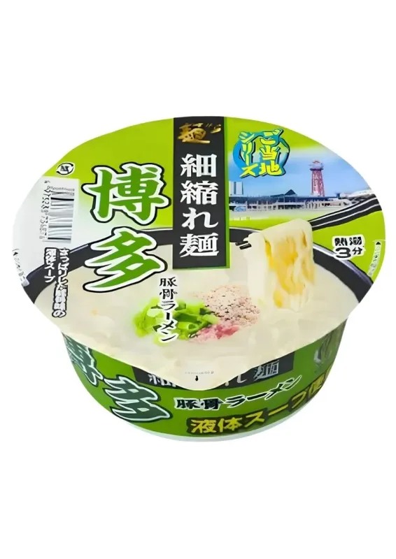 SUNAOSHI CUP TONKOTSU LAMEN 103g - Macarrão instantâneo em copo estilo Hataka Tonkotsu, conhecido pelo tradicional caldo rico e espesso À base de osso e extrato de carne de porco. Origem: Japão