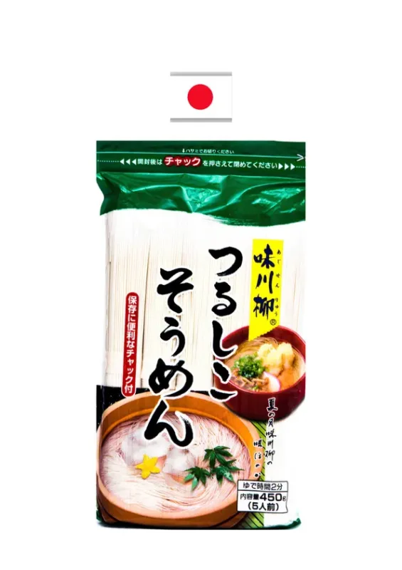 SHIGENO TSURUCHIKO SOMEN 450g - Macarrão para sopas e ensopados. Origem: Japão