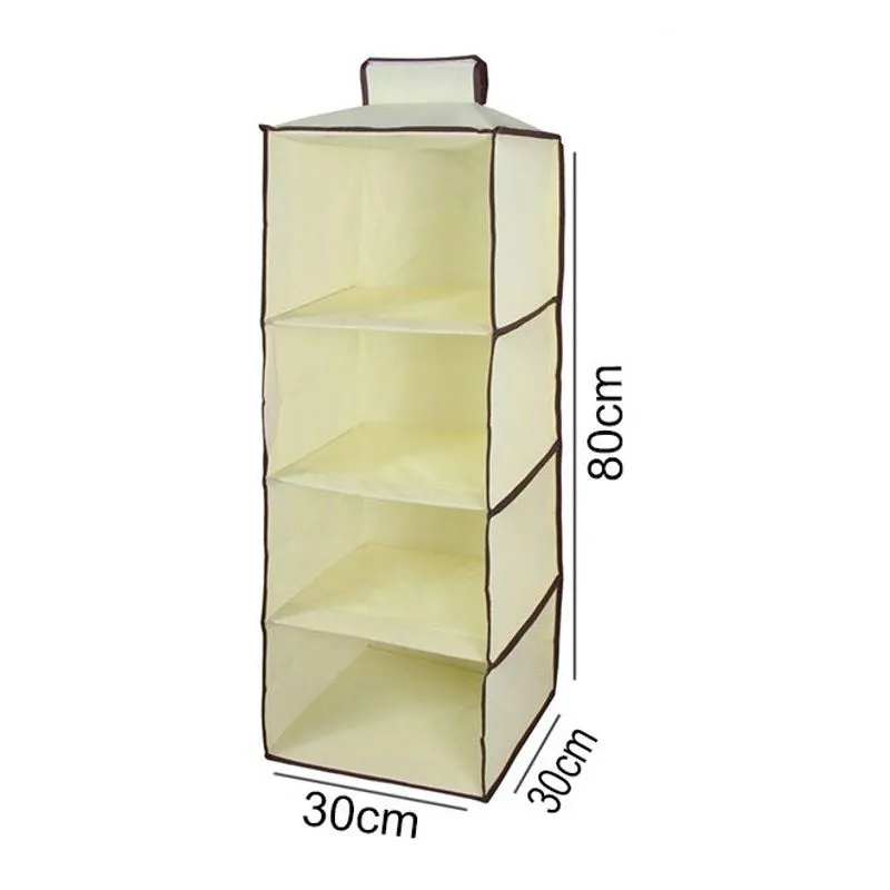ORGANIZADOR ARMARIO CABIDE PORTATIL MULTIUSO DOBRAVEL COM 4 PRATELEIRAS PARA CASA, CLOSETS E GUARDA ROUPA DOBRAVEL