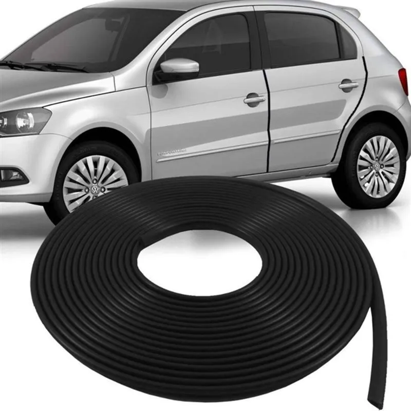 BORRACHA DE PROTECAO DE PORTA CARRO CASCO DE COBRA PARA VEDACAO UNIVERSAL AUTOMOTIVO 10 METROS PRETO