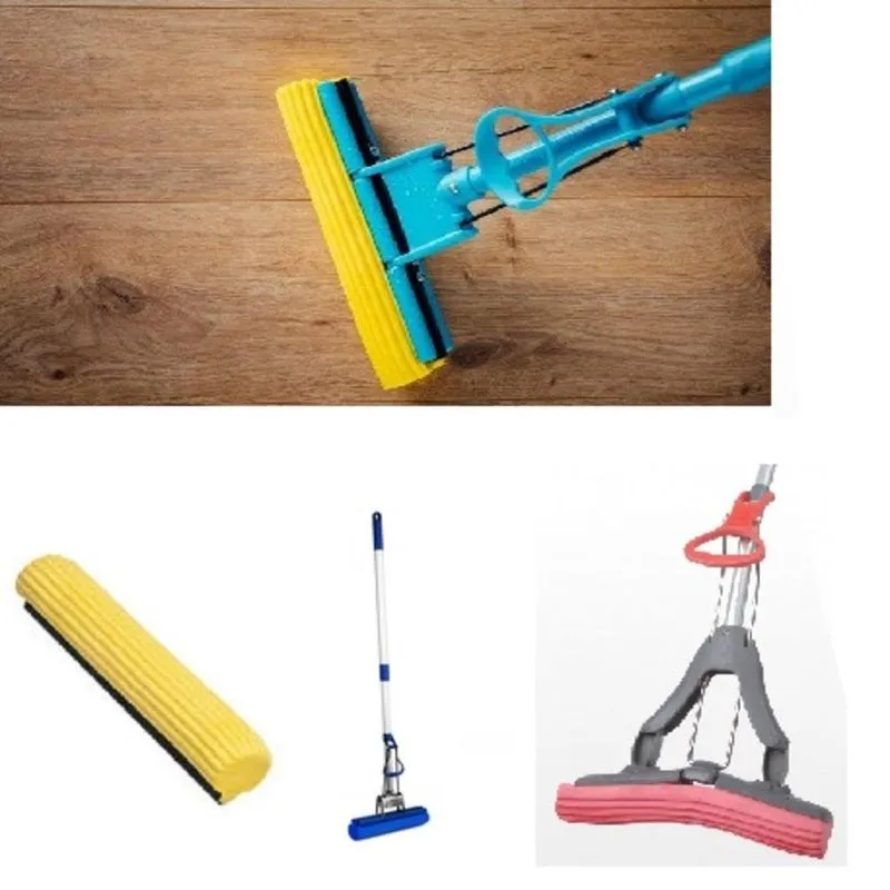 Rodo Magico Limpeza Geral Mop Cabo Retratil Esfregao Absorve, Limpa E Seca Vassoura
