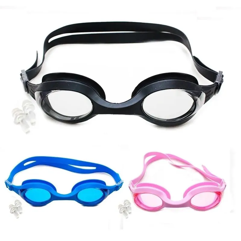 Oculos para natacao ajustavel com protecao uv e protetor de ouvido colors adulto