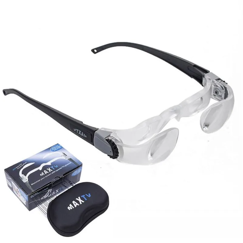 Oculos lupa auxiliar max tv miopia ideal para tv amplificador de imagem ajustavel