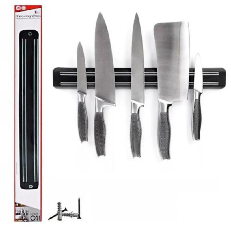 BARRA MAGNETICA SUPORTE COM IMA PARA FERRAMENTAS FACA COZINHA OFICINA ORGANIZADOR MULTIUSO DE PAREDE CHURRASQUEIRA