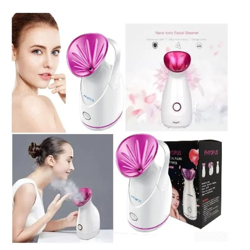 Vaporizador Facial Nano Limpeza De Pele Acne Rosto Higienizador Umidificador Ionic Vapor Portatil