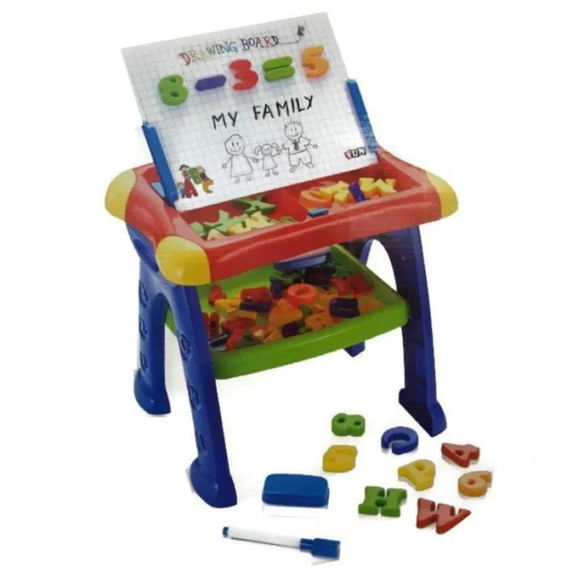 Lousa Infantil Magnetica Mesa De Desenho Kit Sala De Aula Em Casa Quadro Com Letras E Numeros