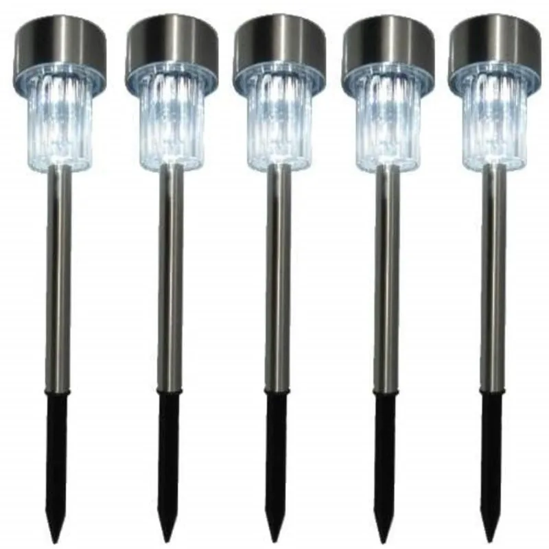 Luminaria Solar Balizadora Led Automatica Em Inox