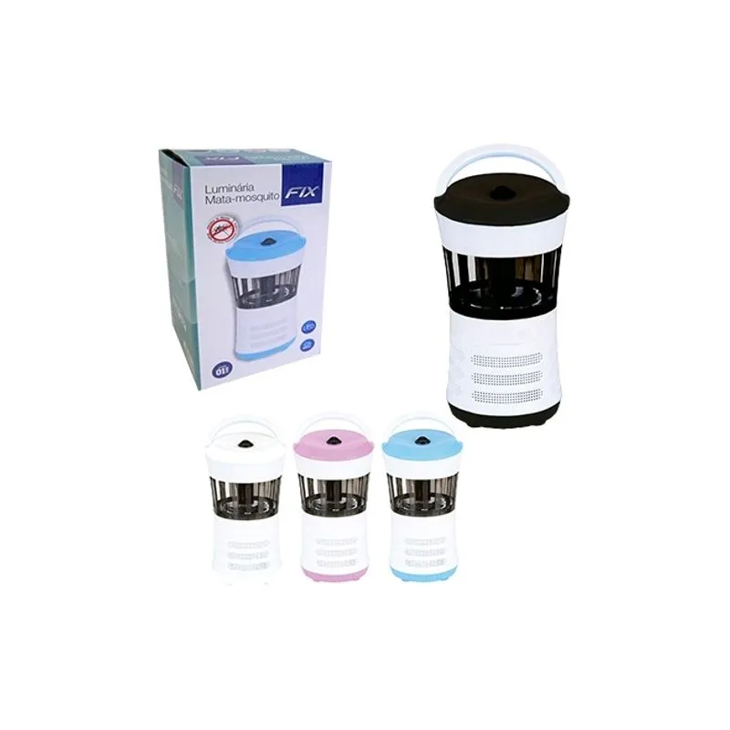 ARMADILHA LUMINARIA ABAJUR LED MATA MOSQUITO INSETO BIVOLT COM ALÇA ROSA MENINA
