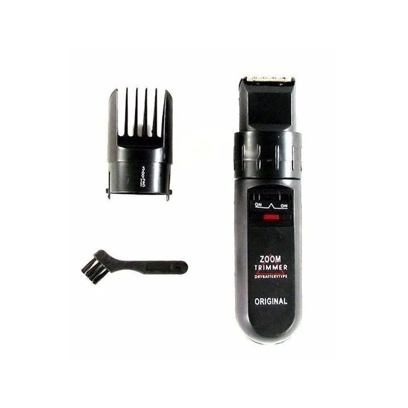 MÁQUINA APARADOR DE BARBA, CABELO E BIGODE PORTÁTIL PRETA A PILHA