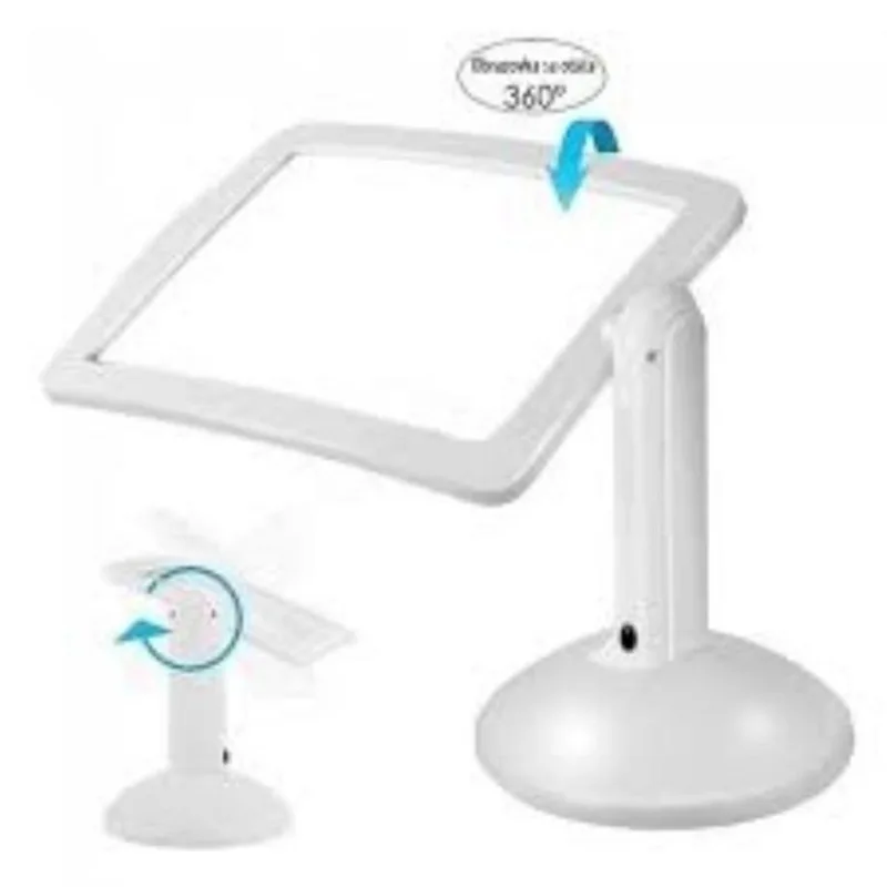 Lupa De Mesa Led Aumento 3x Maos Livre Com Iluminação E Rotacao Estetica Leitura Detalhe Pequenas Manchas Sem Embalagem Original