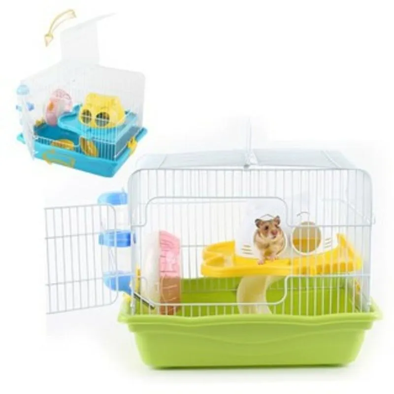 Gaiola Para Hamster Desmontavel Com 2 Andares Jaula Para Ratos E Roedores Com Brinquedos Completa Marrom