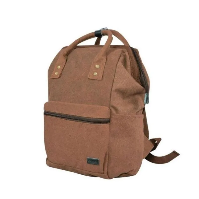 Mochila Maternidade Em Couro Passeio Marrom