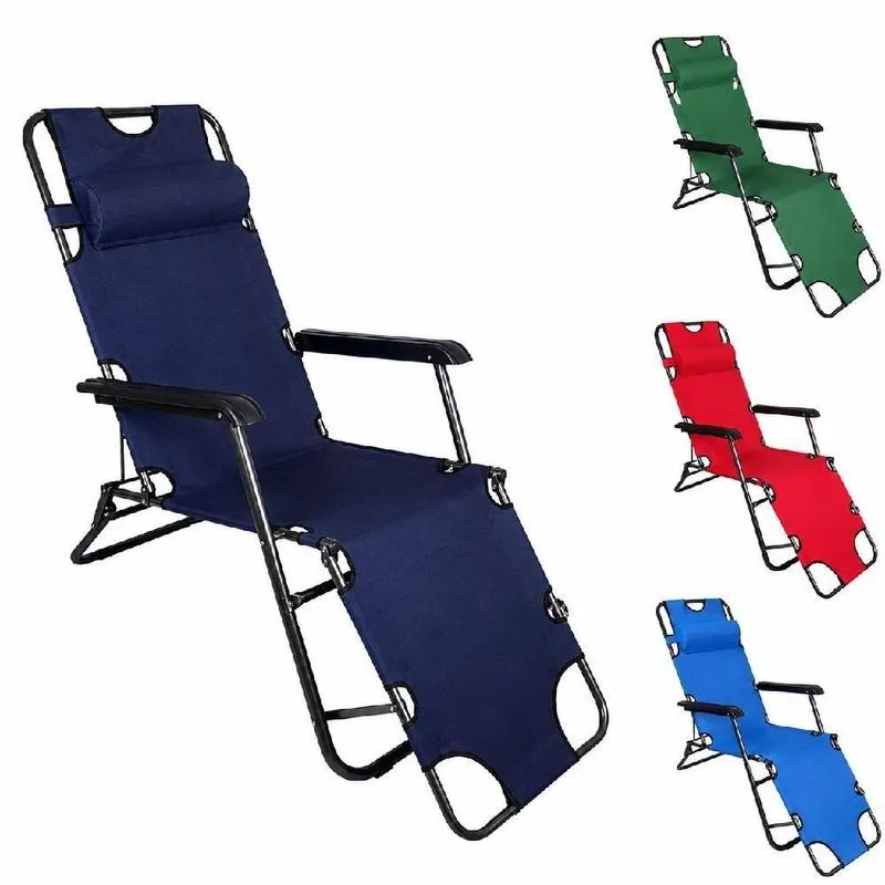 Cadeira Reclinável Multi Posições Com Apoio De Cabeça Dobrável Vermelho Yeet 65cm