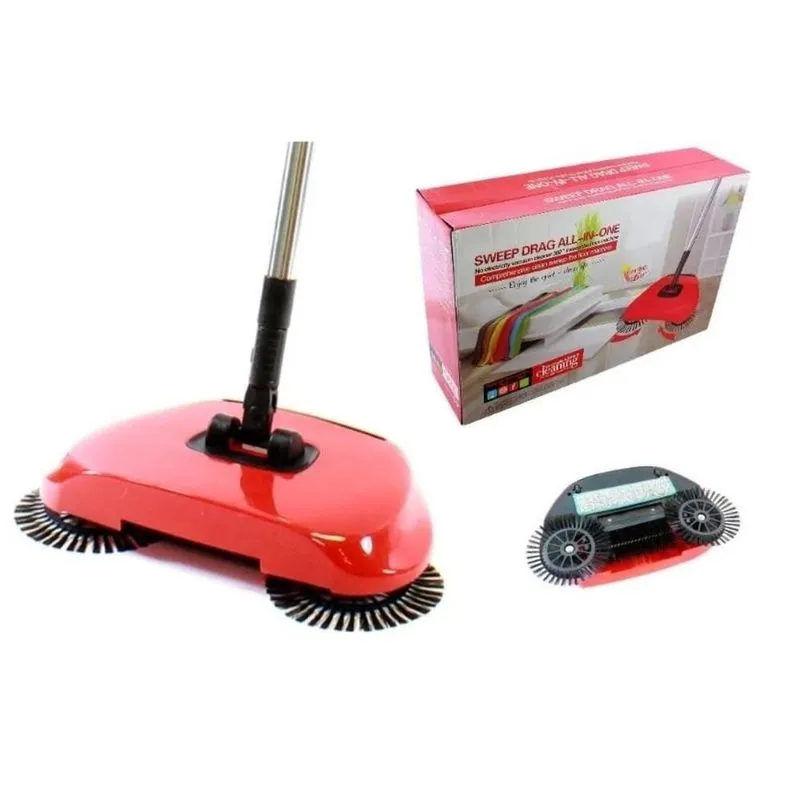 Vassoura Magica Inteligente 3 Em 1 Aspirador De Pó Manual Com Dispenser Easy Clean Dobravel