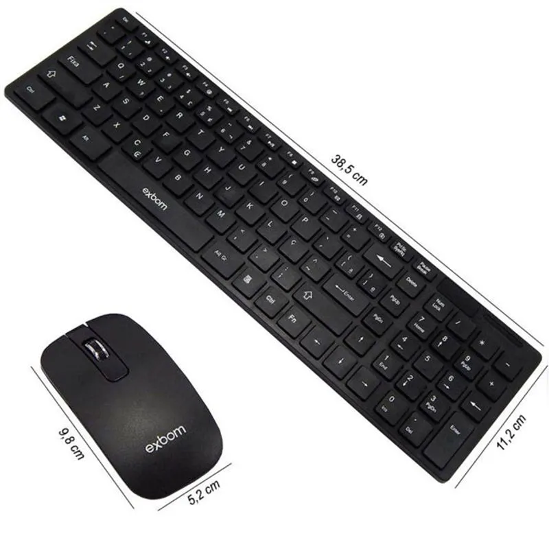 Kit Teclado E Mouse Gamer Sem Fio Usb Mac E Windows Combo Premium Profissional 10M Wireless