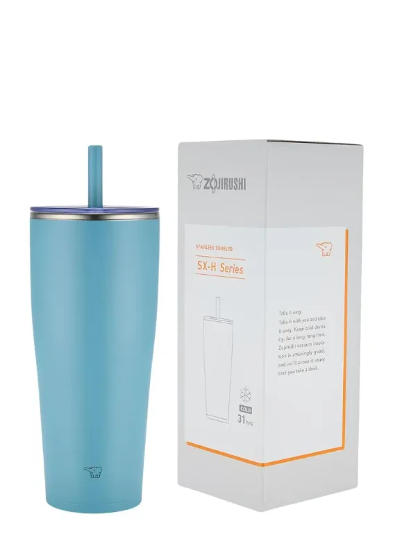 ZOJIRUSHI TUMBLER SXHA 89H GM AQUA GREEN 890ml (STRAW) - Copo inoxidável térmico com canudo. Origem: Tailândia