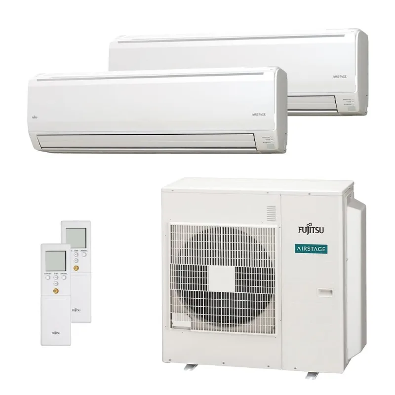 Ar-Condicionado Multi Split Inverter 45000 BTUs Fujitsu Quente e Frio (2 Evap. HW 24000) 220V