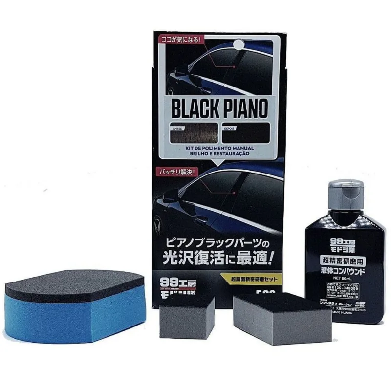 Nano Polidor Manual para Black Piano e Acrilicos 80ml Soft99
