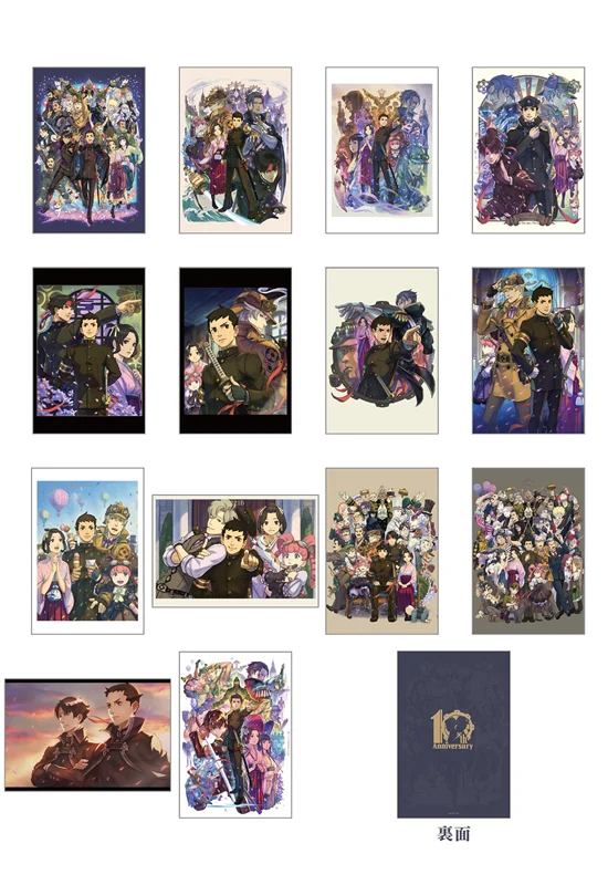 The Great Ace Attorney CAPCOM 10th anniversary Illustration card set with stand