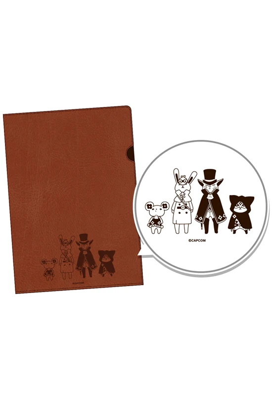 Ace Attorney CAPCOM Leather booklet-like file folder The Great Ace Attorney IRIS'S HANDMADE CHARMS B