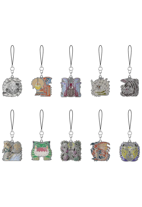 MONSTER HUNTER WILDS CAPCOM Monster Hunter Wilds Monster icon Metal Keychain Singles - Random