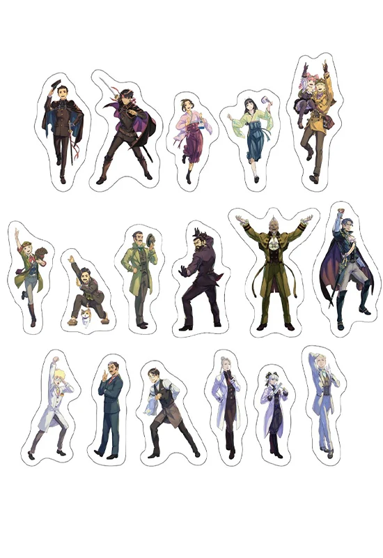 The Great Ace Attorney Capcom -10th Anniversary Banka no Utage- Die-cut Sticker Set