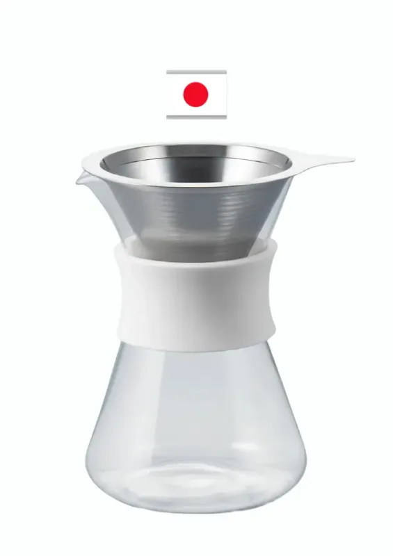 HARIO COADOR CAFE COM JARRA S-GCM-40-W 400ml - Coador de café com jarra. Origem: Japão