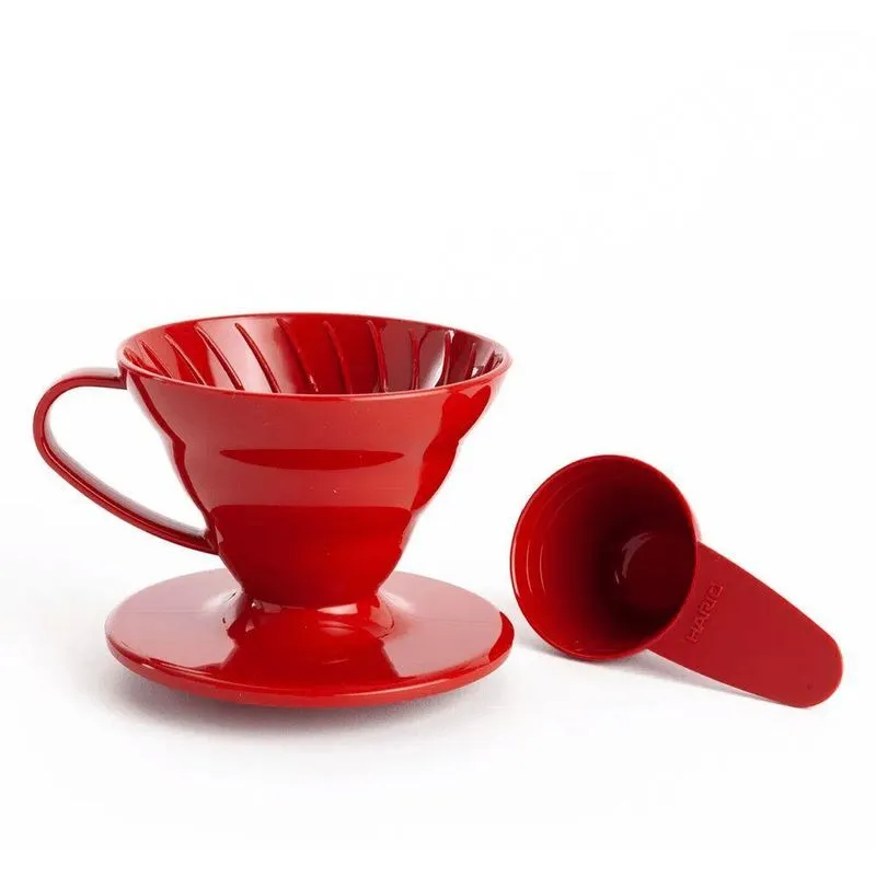 Suporte Coador Hario Acrílico Vermelho 02 1-4 Xícaras
