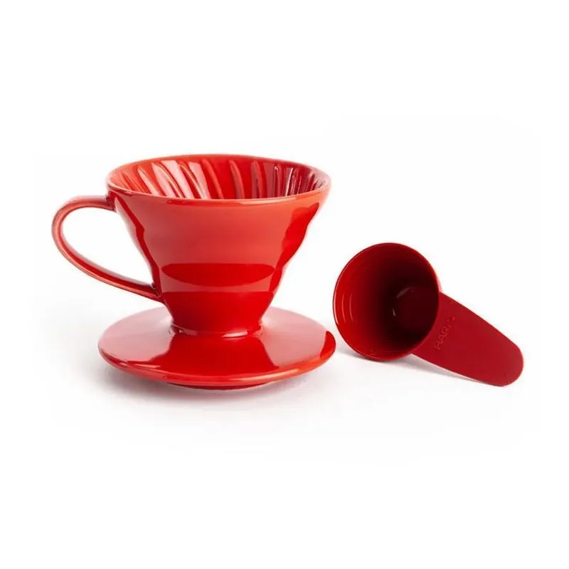 Suporte Coador Filtro De Café Hario V60-01 Acrílico Vermelho