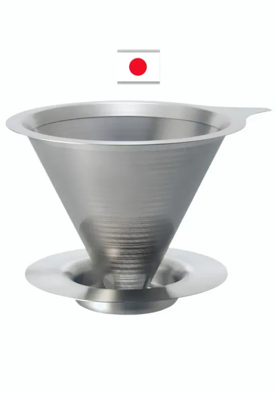 HARIO COADOR CAFE METAL 02 DMD-02-HSV SILVER - Coador de café de metal. Origem: Japão