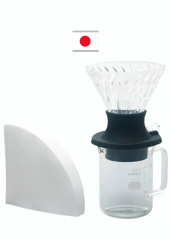 HARIO SWITCH COADOR COM JARRA E FILTRO 02 SSD-5012-B 300ml - Coador switch com jarra e filtro. Origem: Japão
