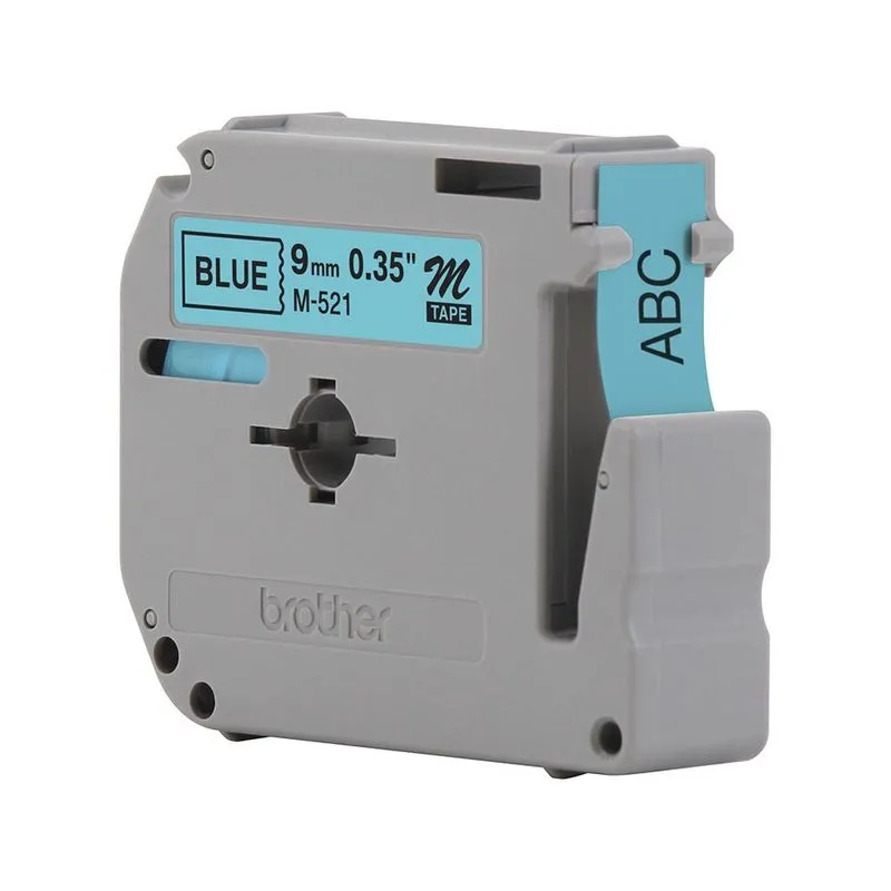 Fita Brother M-521 9mm Preto/Azul
