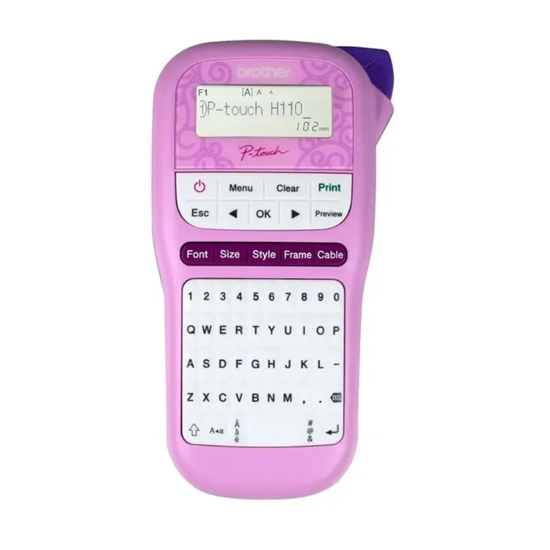 Rotuladora portátil Brother P-touch PTH110PK rosada 12 mm