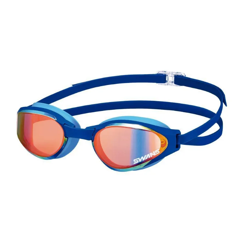 Óculos para Natação Swans Sr-81mpaf Curvado Azul Espelhada