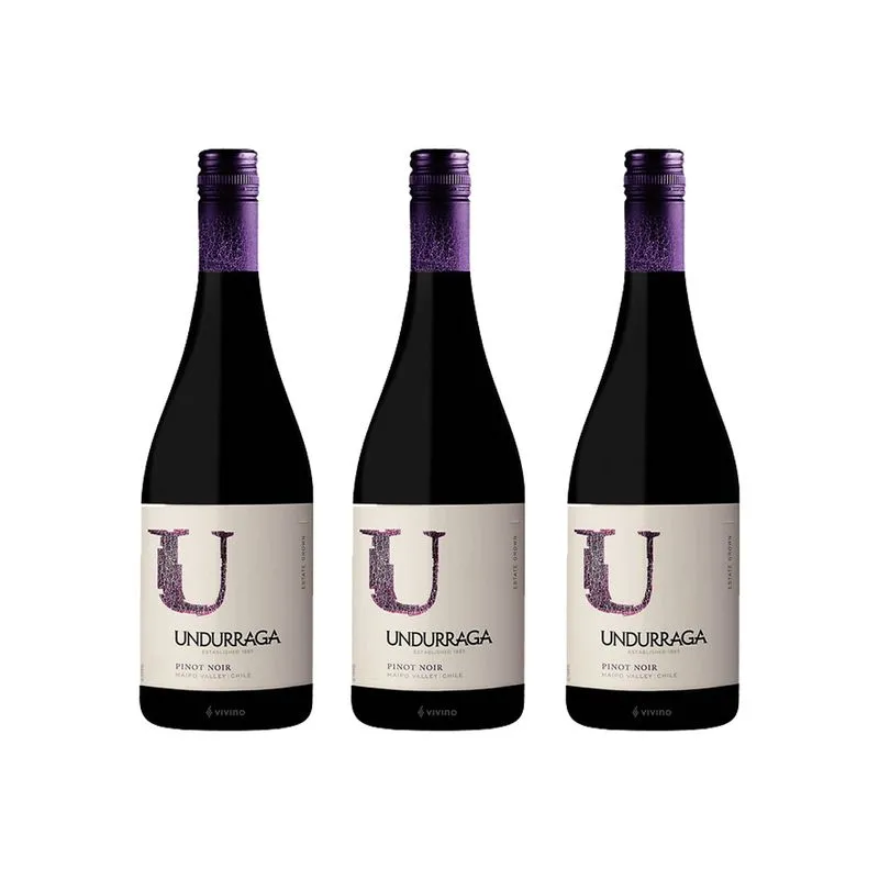 Kit 3x Vinho Rosé Chileno Undurraga U Pinot Noir 2020