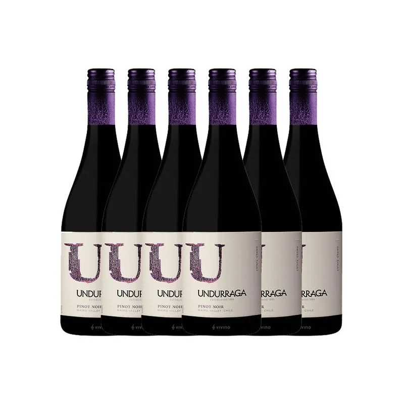 Kit 6x Vinho Rosé Chileno Undurraga U Pinot Noir 2020