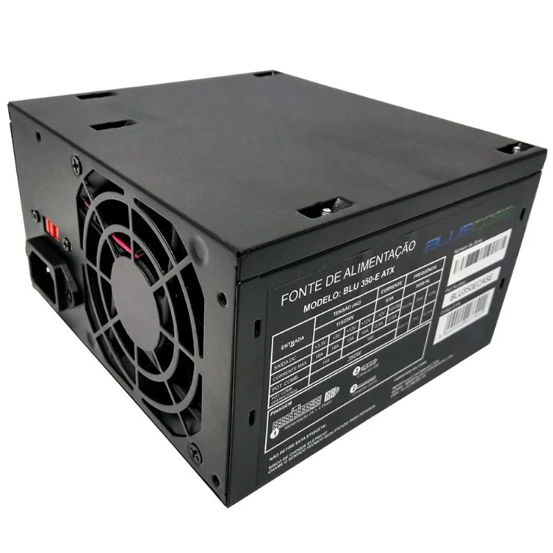 Fonte de Alimentação Bluecase, ATX 350wW - BLU350-E