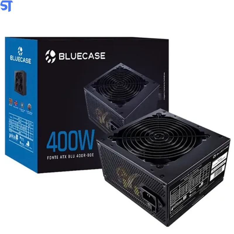 Fonte de Alimentação Atx 400W Real 80 Plus White Com Caixa Com Cabo (Blu400r-80e) Bluecase