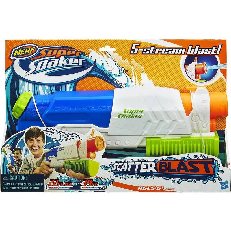 Lançador Água Nerf Super Soaker Scatterblast