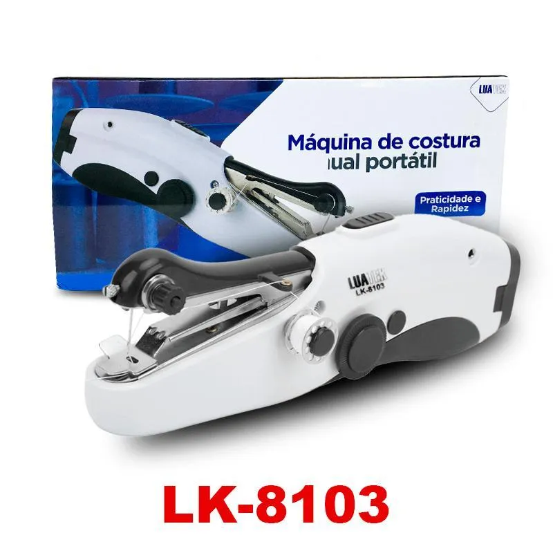 Maquina De Costura Manual Portatil A Pilha Lk-8102 - Luakek