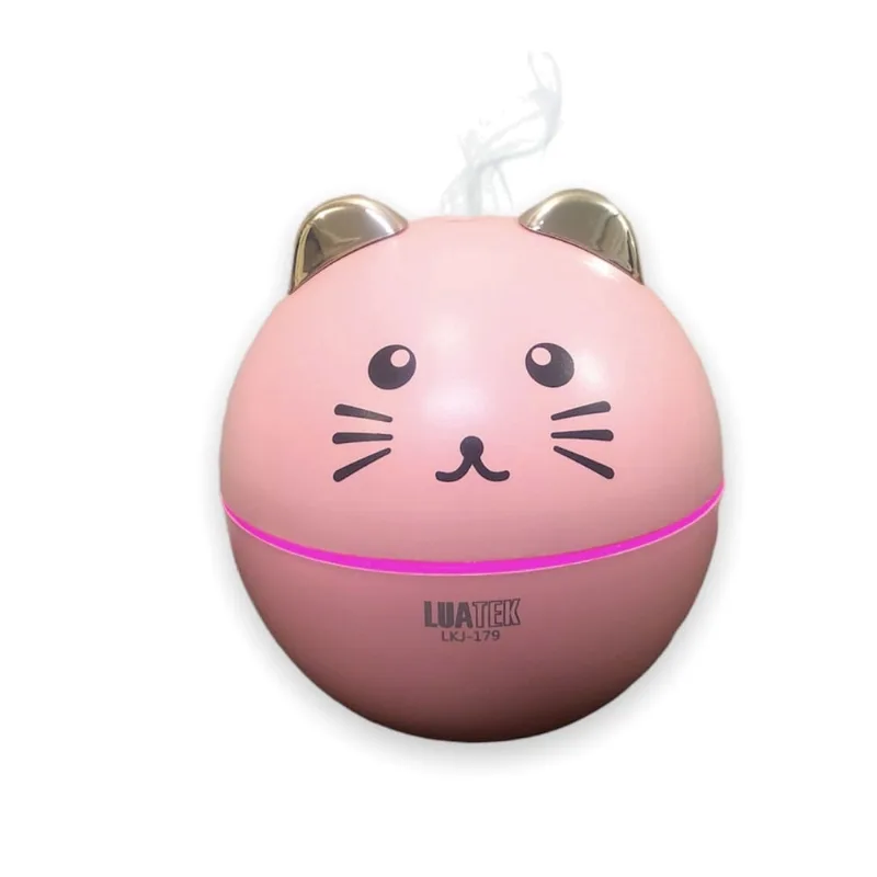 Umidificador de Ar Gatinho Ultrassônico Portátil Com LED rgb
