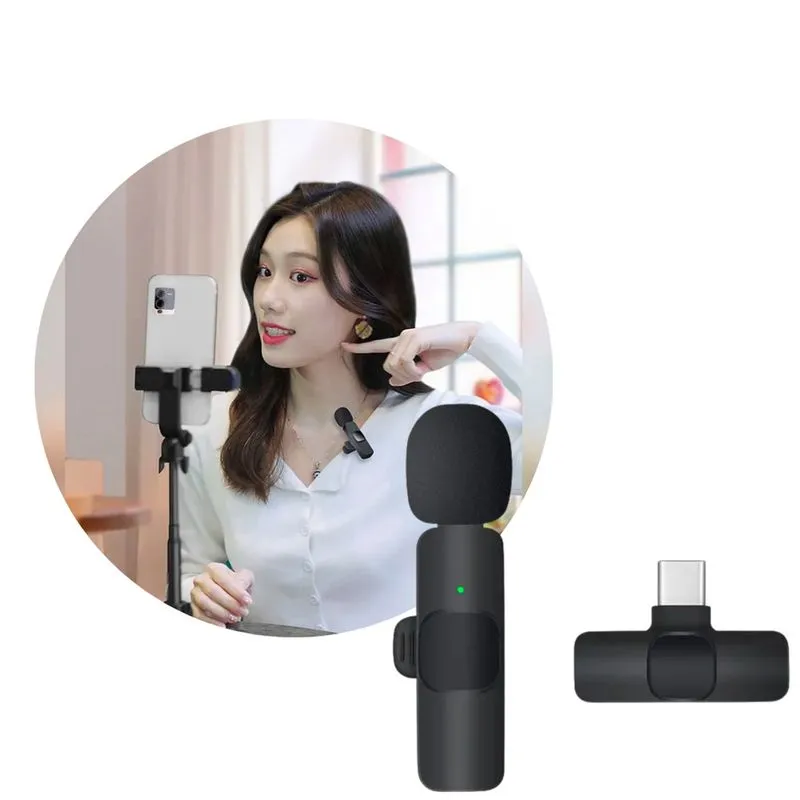 Microfone de Lapela Sem Fio Plug And Play p/ iPhone Lightning Youtuber