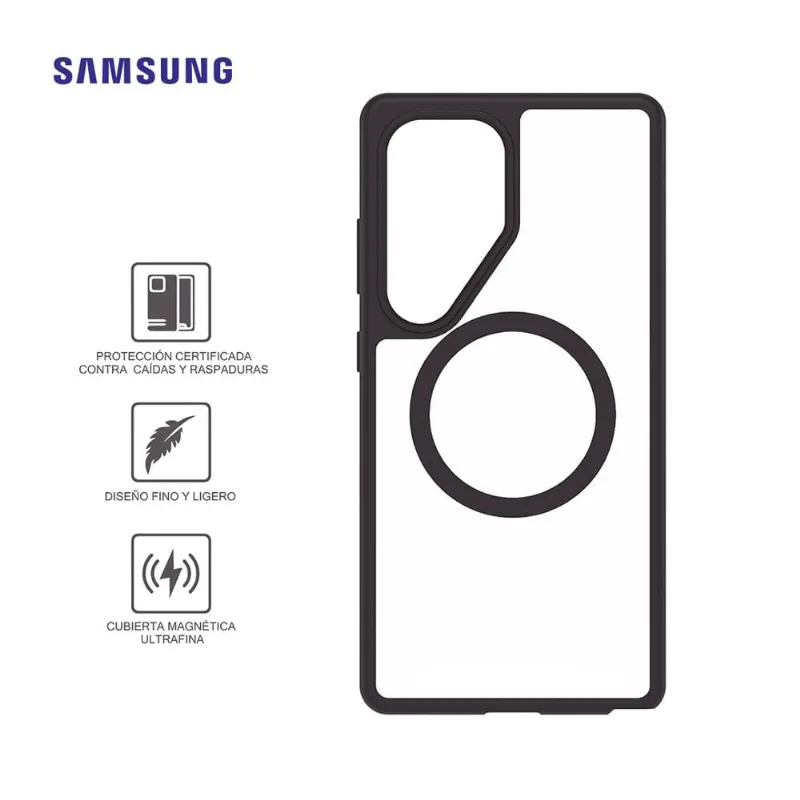 Case Samsung Serie React Con Magnets GP-FPS938OBJTW Para Galaxy S25 Ultra Black Crystal