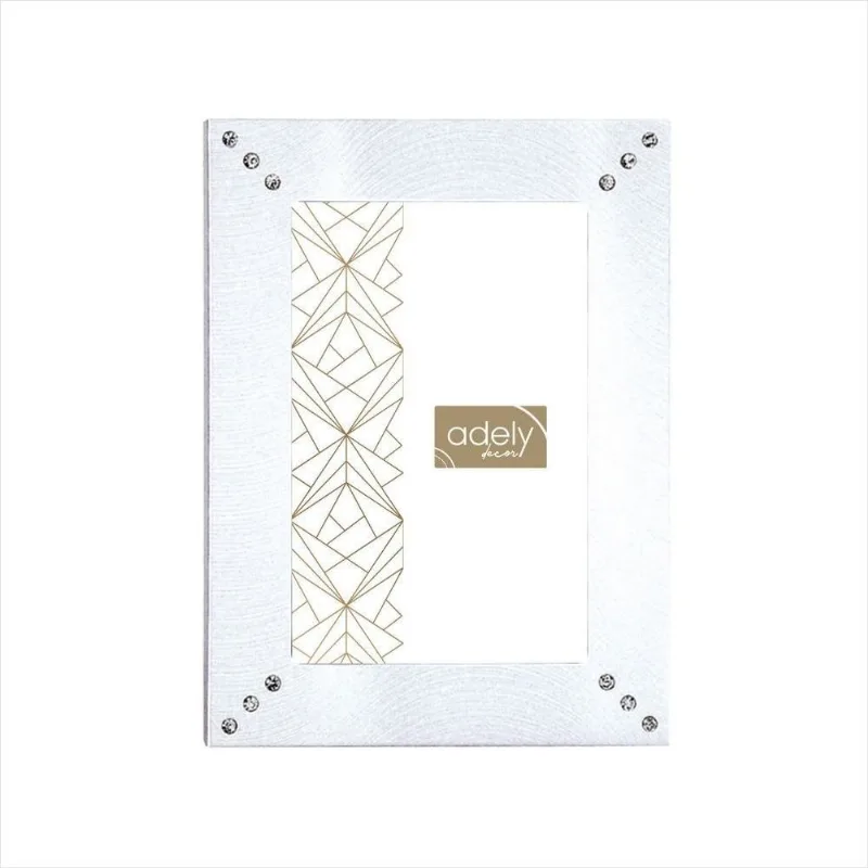 Porta-Retrato 15X20 C - Prata Com C Pretos - Adely Decor