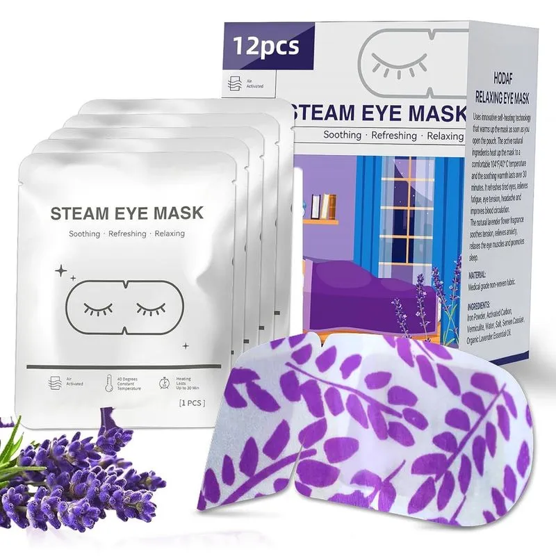 Máscaras de olhos a vapor jieyou para olhos secos, máscara spa Warm Eye (12 p)