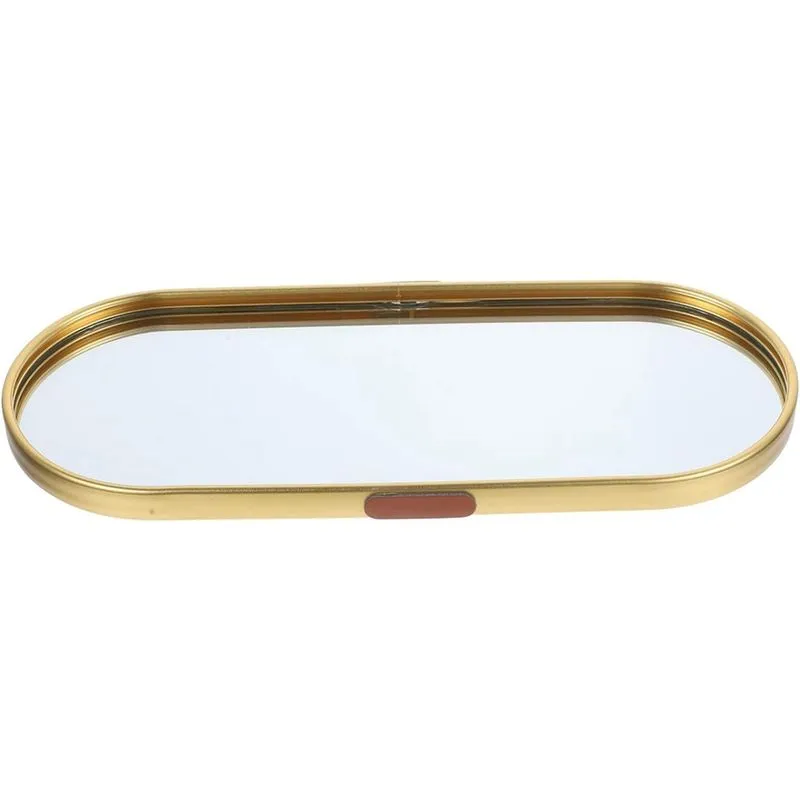 Bandeja de armazenamento Mirror Jewelry Perfume Organizer Vintage Vanity