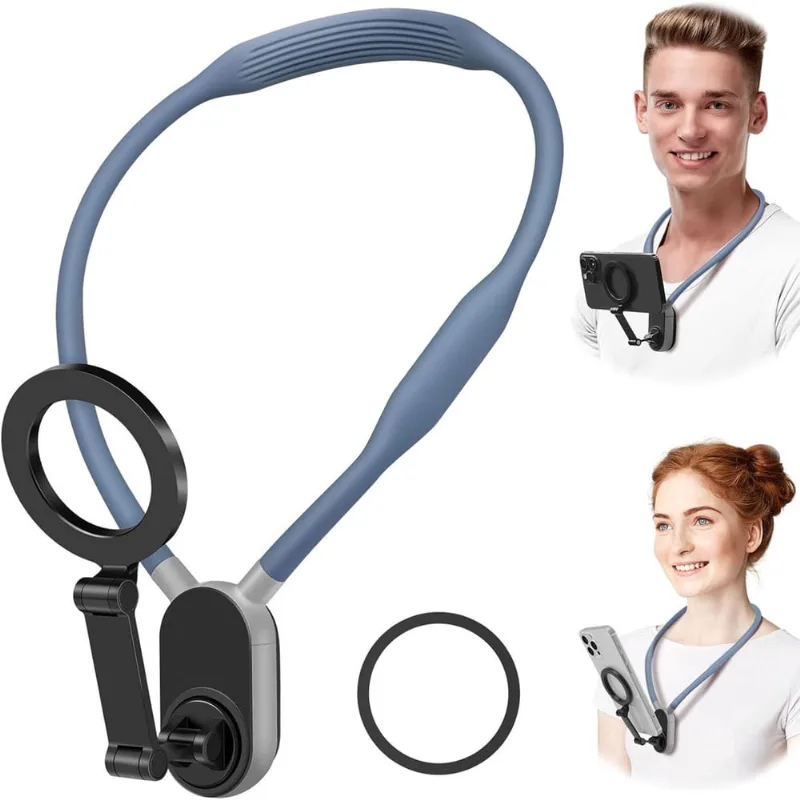 Suporte magnético para telefone com pescoço e suporte para celular