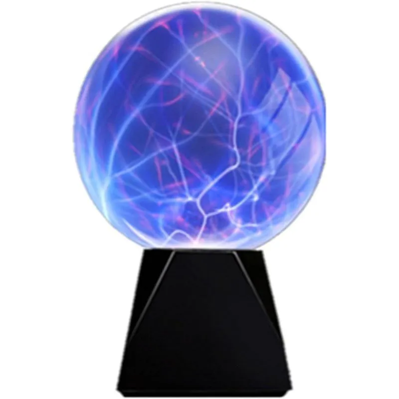 Toque &amp; Som Ativado Bola De Plasma De Vidro Festa Bola Mágica