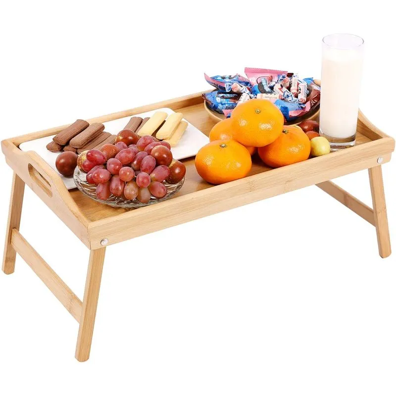 Mesa Da Bandeja Da Cama Com Pernas Dobráveis Bandeja De Serviço Do Café Da Manhã Bam